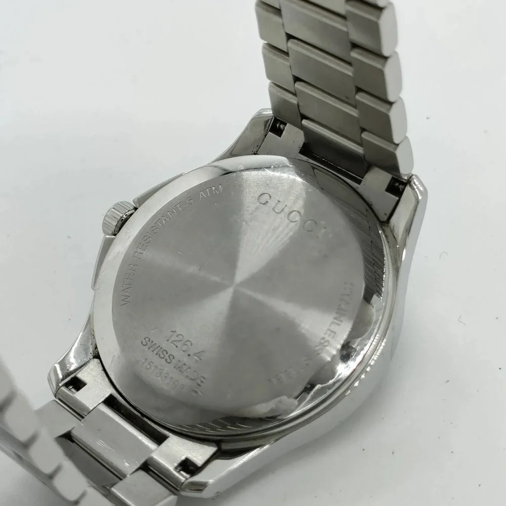 Auth Gucci Watch 126.4 40mm Men's Grays X Silver 3715353